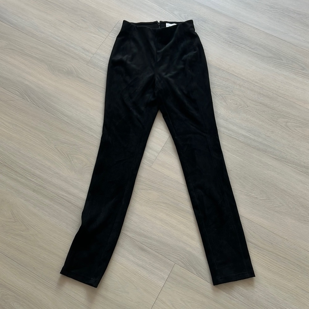Wilfred black suede leggings
